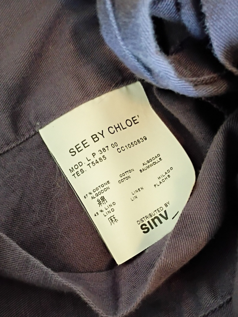 Chloe Purple Cotton Drop Crotch Pants Size 6 - Picture 4 of 6